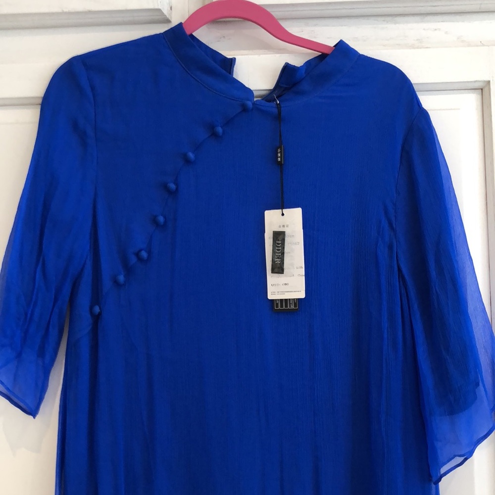DDER Royal Blue Silk Dress - Picture 2 of 10